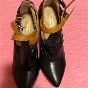 JB by Julie Brown Black and Tan Heels